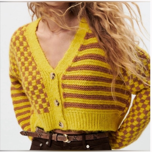 Zara Jacquard Knit Cardigan Sweater - Picture 2 of 8